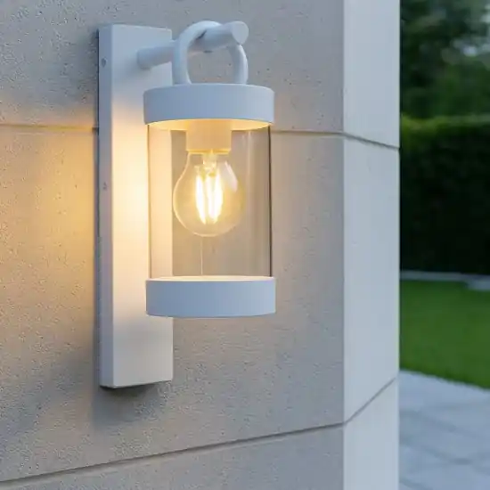 Bestseller Applique da esterno lanterna bianca con sensore crepuscolare