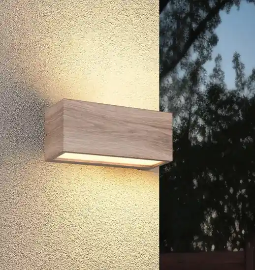 Applique per esterno effetto legno rettangolare moderna Professionale