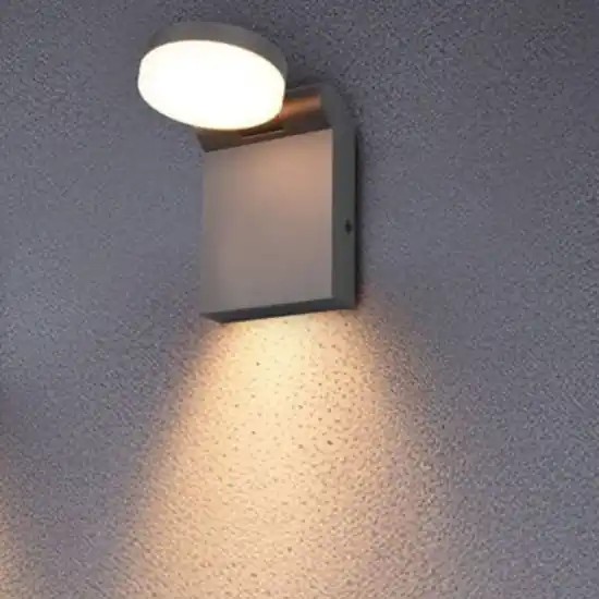 Esclusivo Applique antracite da esterno orientabile led anti corrosione
