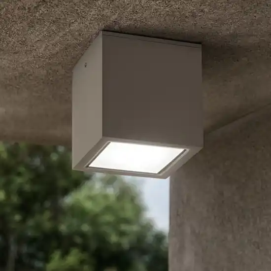 Più Venduto Techo pl1 big ideal lux faretto a soffitto grigio ip54 da esterno