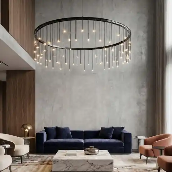 Lampadario design cielo stellato design moderno nero Solo Oggi