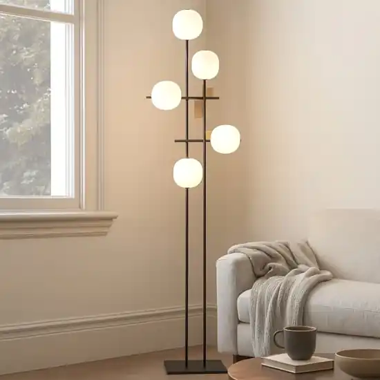 Offerta Lampo Lampada da terra moderna miloox lingotto nero oro per salotto