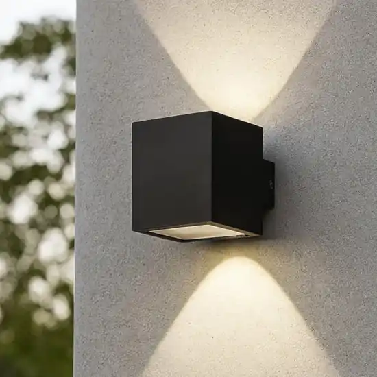 Ultime Pezzi Ideal lux snif square applique cubo nero per esterno