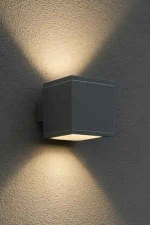 A Buon Prezzo Snif ap1 square applique cubo per esterno grigio ideal lux