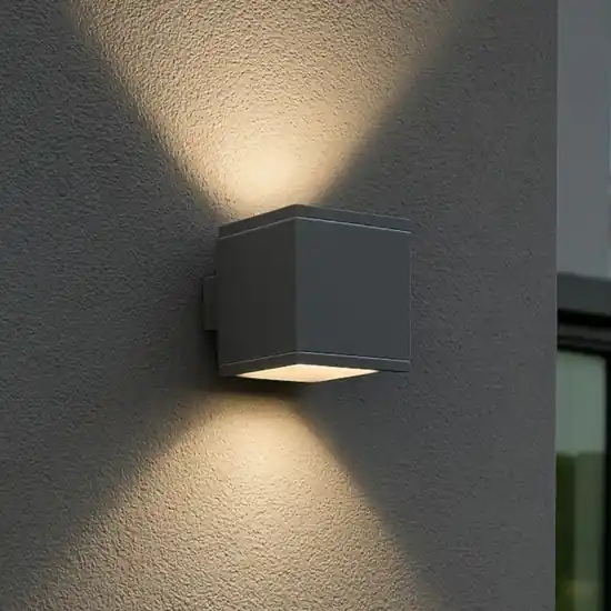 A Buon Prezzo Snif ap1 square applique cubo per esterno grigio ideal lux