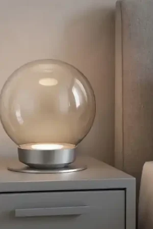 Reso Gratuito Abat jour lampada da comodino sfera 25cm di vetro miloox jotto
