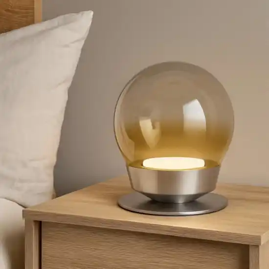 Scelto Dai Clienti Abat-jour lampada jotto moderna vetro trasparente ambra miloox