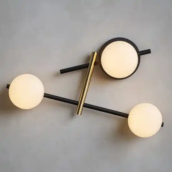 Applique lampada da parete moderna nero oro kika miloox Nuovo Arrivo