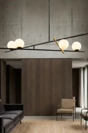 Lampadario soggiorno moderno nero oro sfere vetro miloox kika Spedito Oggi