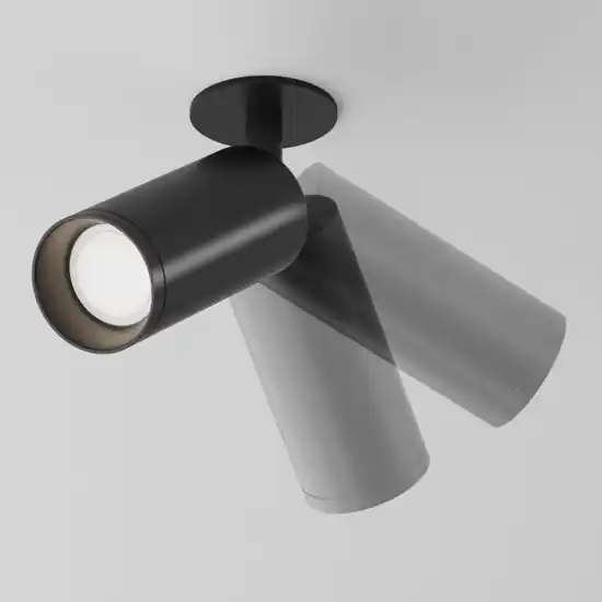 Affare Faretto da incasso cilindro da soffitto nero orientabile maytoni focus