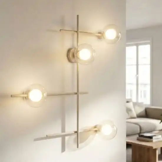 Ultimissimo Modello Miloox mikado cipria applique da parete moderna braccio orientabile