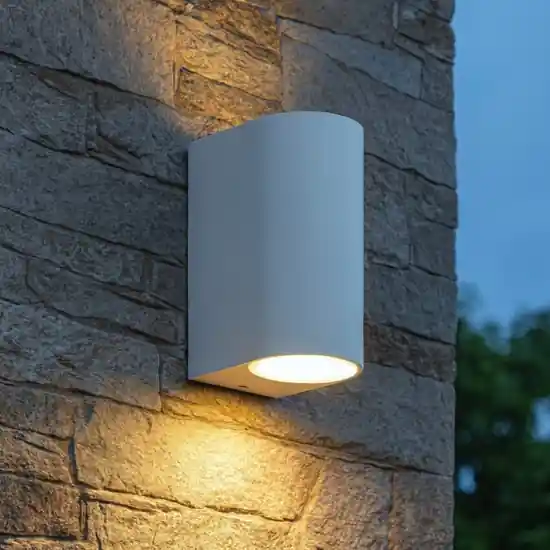 Applique bianco da esterno moderna tonda Solo Oggi