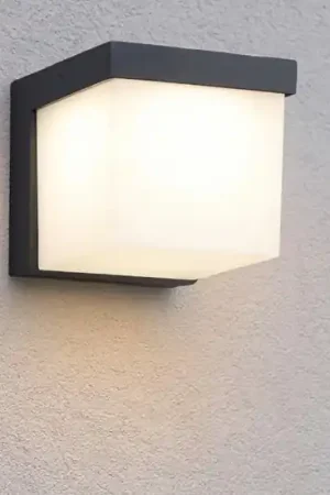 Applique cubo antracite per esterno led 4,5w 3000k Popolare