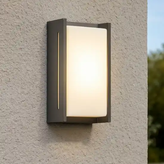 Applique da esterno balcone moderna antracite led 8w 3000k Compra Oggi Stesso