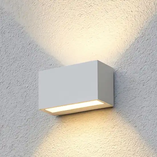 Applique rettangolare per esterno bianco led 9w 3000k ip65 anti corrosione Promozione