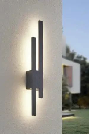 Applique da esterno anti corrosione moderna antracite led 18w 3000k Ultima Occasione
