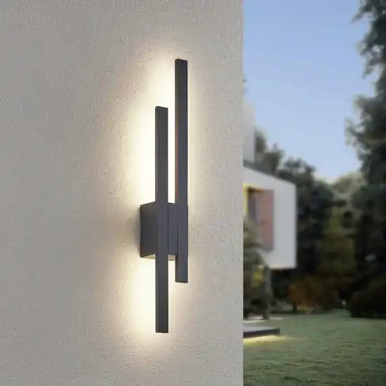 Applique da esterno anti corrosione moderna antracite led 18w 3000k Ultima Occasione