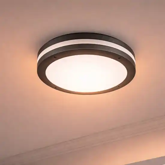 Plafoniera da esterno antracite con sensore movimento 11w 3000k Prezzo Ridotto