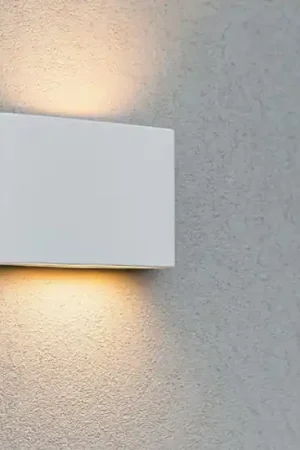 Applique bianca da esterno led 9w 3000k biemissione rettangolare moderna ip54 Prezzo Basso