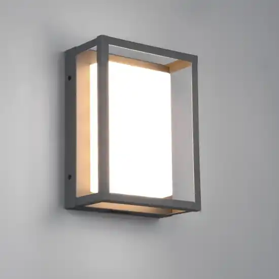 Applique da esterno moderna antracite led 10w cct anti corrosione Compra Oggi Stesso