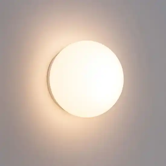 Promo Stagionale Mapa ap1 d20 ideal lux applique sfera vetro bianco da parete