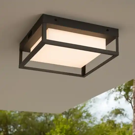 Plafoniera quadrata da esterno antracite led 14w cct anti corrosione Saldi