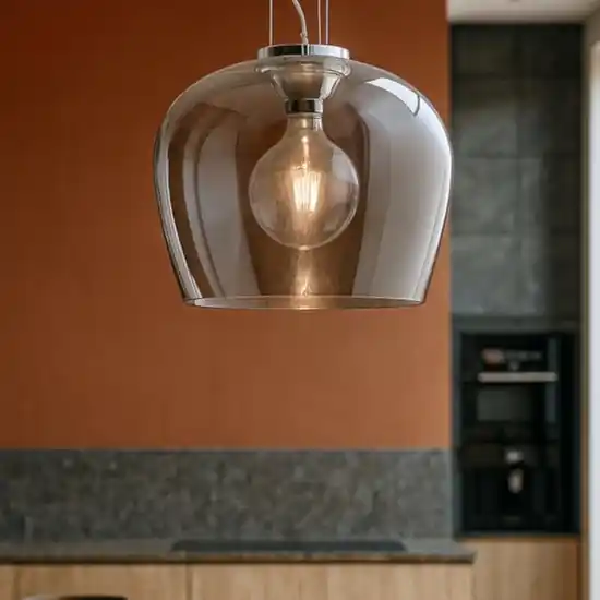 Novità Blossom sp1 ideal lux lampadario per cucina boccia vetro fume