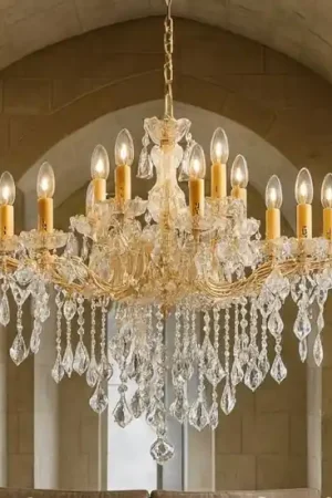 A Buon Prezzo Florian sp12 ideal lux lampadario di cristallo 12 bracci metallo oro