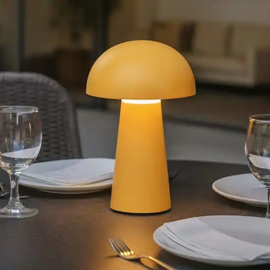 Ultime Pezzi Lampada da tavolo da esterno senza fili giallo per esterni ricaricabile moderna