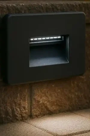 Professionale Life segnapasso da incasso nero per esterno led 2w 4000k ip65 fp
