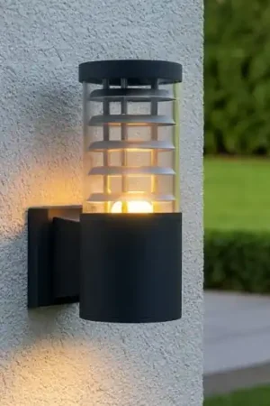 Tronco ap1 ideal lux applique da esterno antracite vetro pirex ip44 Non Perdere