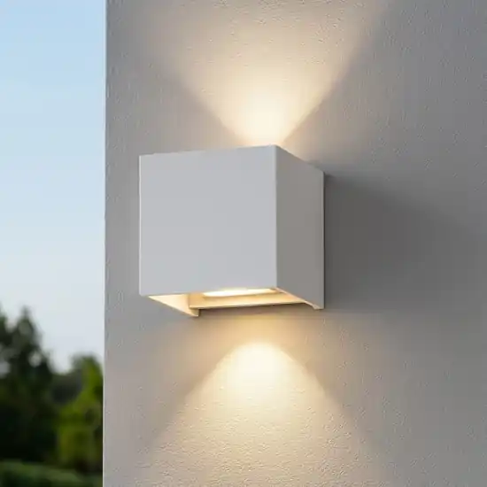 Ultime Pezzi Atom ap d10 ideal lux applique da esterno cubo bianco led 12w 3000k