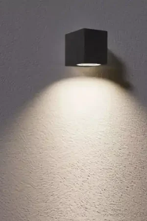 Up ap1 ideal lux applique da esterno ip44 cubo nero luce mono emissione Acquista Ora