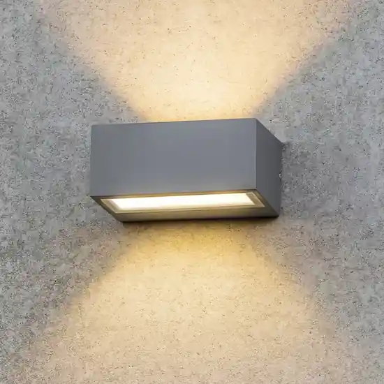 Twin ap1 ideal lux applique da esterno g9 grigio ip44 Promo Stagionale