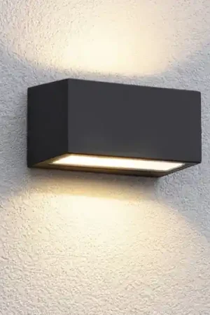 Twin ap1 applique da esterno ip44 nero rettangolare ideal lux Ultime Pezzi