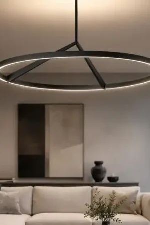 Acquista Ora Lampadario nero moderno led 51w 3000k 4000k vivida meridiana