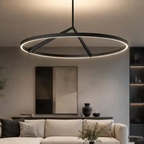 Acquista Ora Lampadario nero moderno led 51w 3000k 4000k vivida meridiana