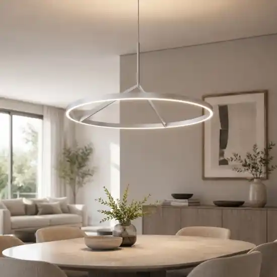 Lampadario titanio led 51w 3000k 4000k moderno vivida meridiana Super Prezzo