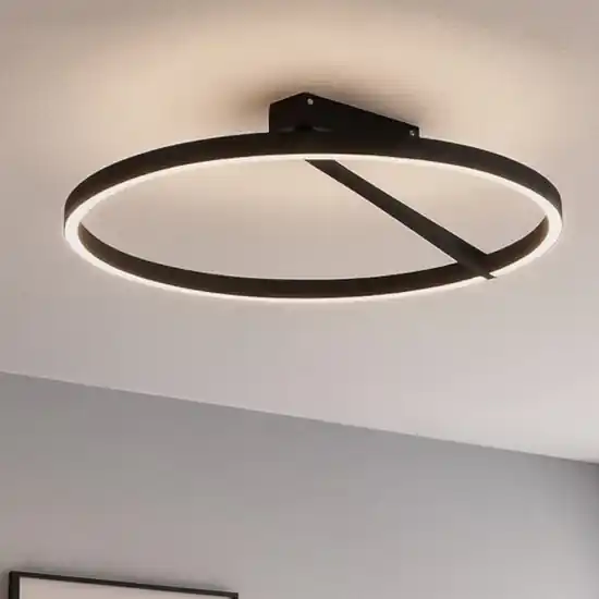 Plafoniera led 44w 3000k 4000k nero vivida meridiana Ordina Subito