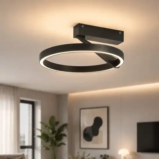 Popolare Vivida meridiana nero plafoniera led 33w 3000k 4000k moderna