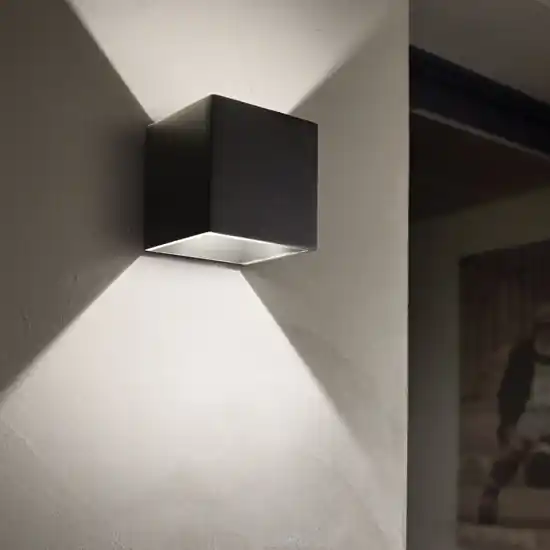 Ultime Pezzi Rubik ap 4000k ideal lux applique da esterno led 8,5w ip54 cubo nero