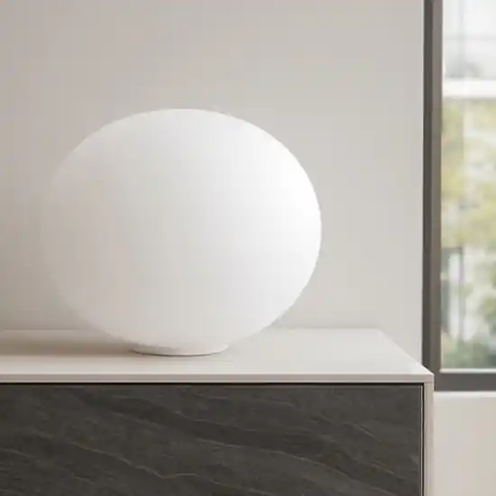 Saldi Ideal lux smarties tl1 d40 lampada da tavolo 40 cm sfera vetro