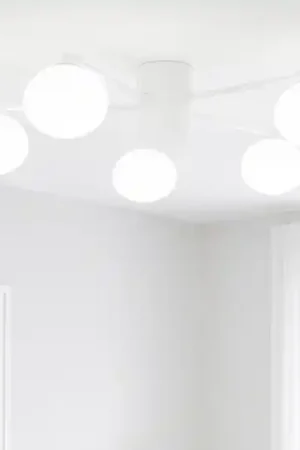 Vendita Finale Ideal lux hermes pl5 d90 plafoniera 5 sfere vetro bianco per salotto moderna