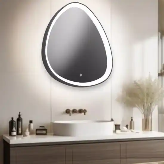 Vivida lifering specchio nero led touch 25w 3000k rotondo moderno Economico