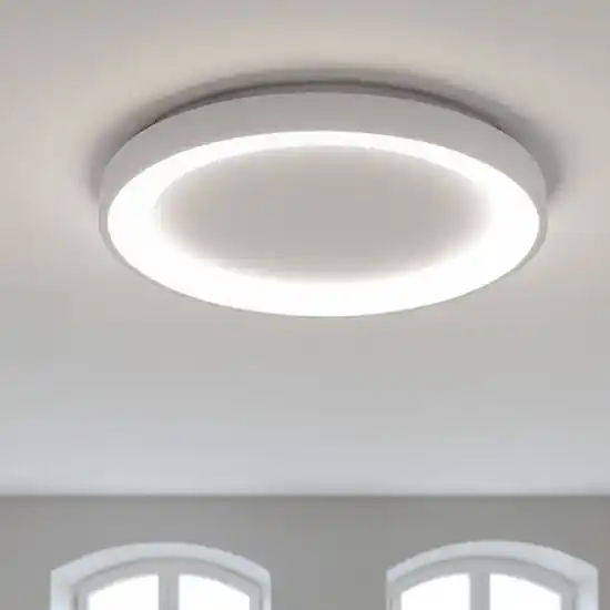 Esclusivo Plafoniera ovale bianca led 80w 3000k 4000k vivida lifering-r