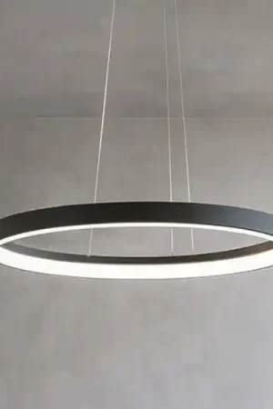 Vivida lifering-o nero lampadario ovale led 40w 3000k 4000k Promo Stagionale