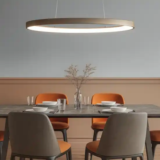 Lampadario ovale moderno vivida lifering-o sabbia led 40w 3000k 4000k Ultima Occasione