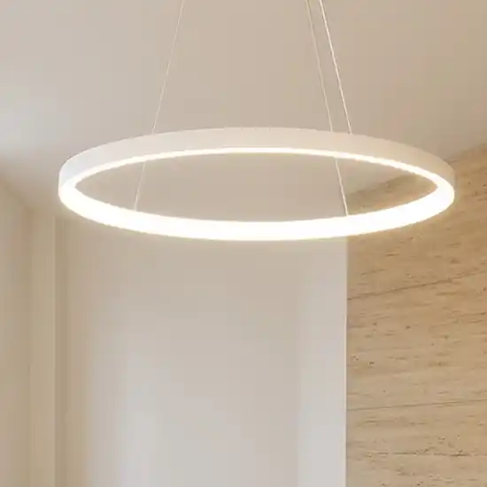 Spedizione Espresso Vivida lifering-o lampadario moderno bianco led 50w 3000k 4000k ovale
