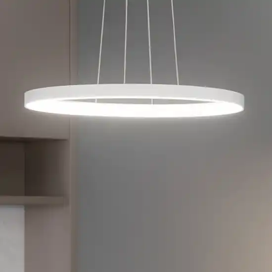 Lampadario moderno ovale bianco led 40w 3000k 4000k vivida lifering-o Prezzo Conveniente