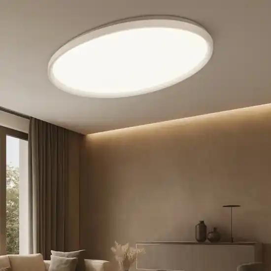 Plafoniera led 80w 3000k 4000k vivida lifering-o ovale bianca Occasione
